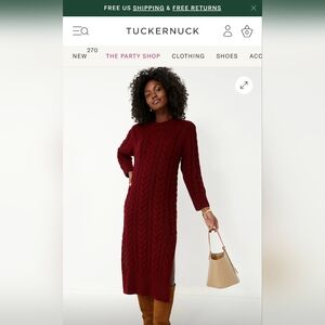 Tuckernuck Hyacinth House Merlot Sweater Dress XXL